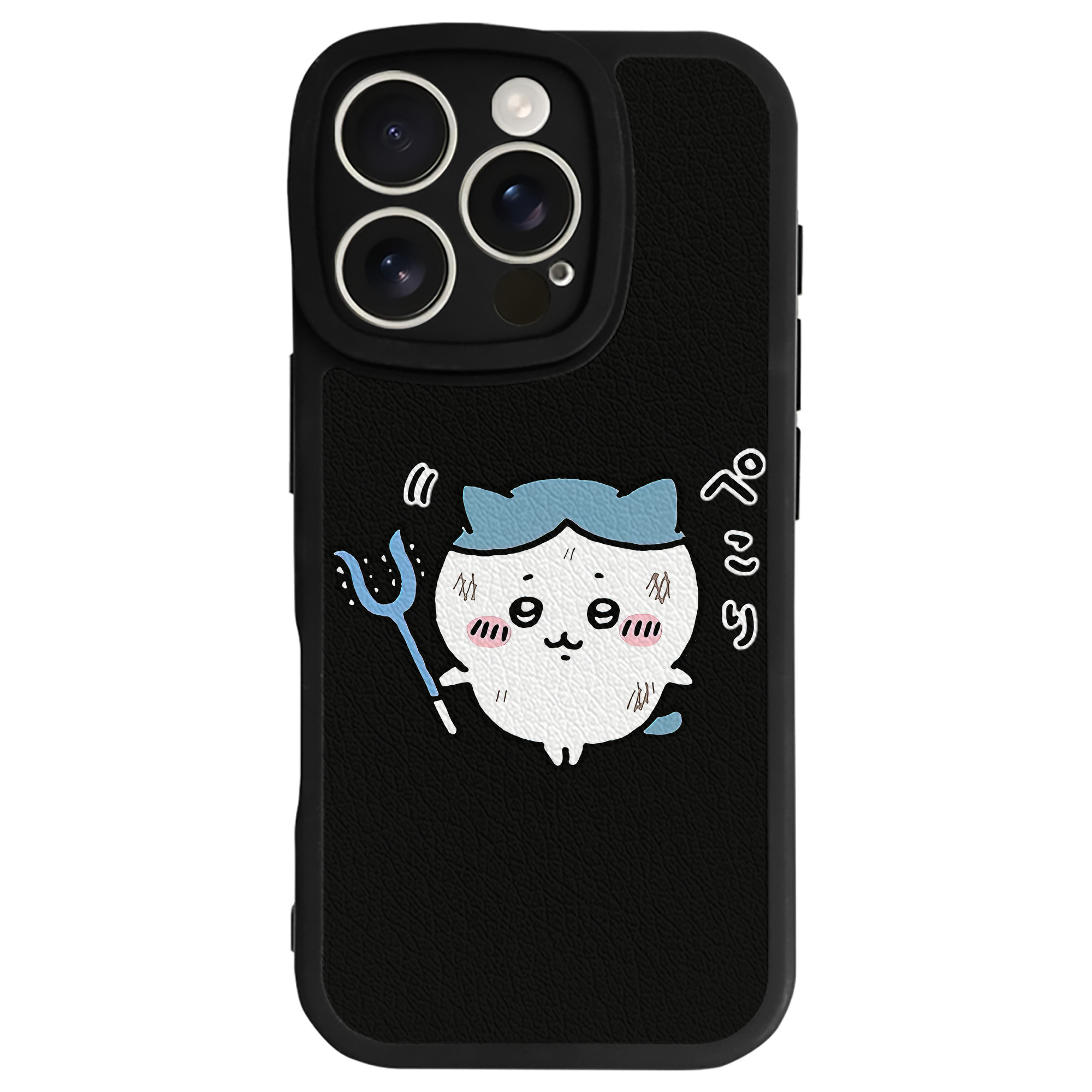 （画像用） ちいかわ ハチワレ Chii-kawa hachiware 【iPhone 16シリーズ対応】シリコンスマホケース（レザー調） 材質：シリコン